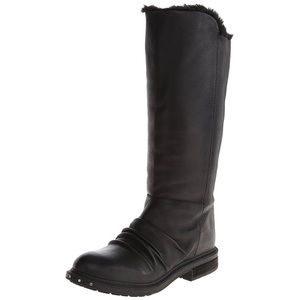 Naya Black Faux Fur Lined Tall Boots